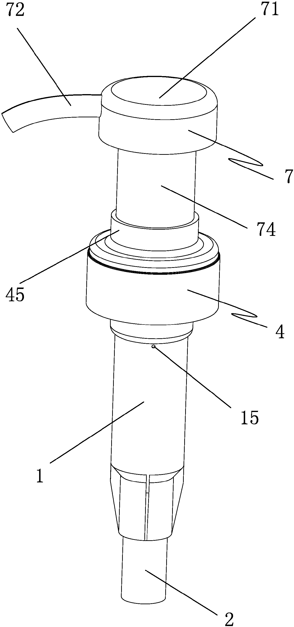 Standardized multifunctional self-locking and thread-locking liquid dispensing pump with built-in spring