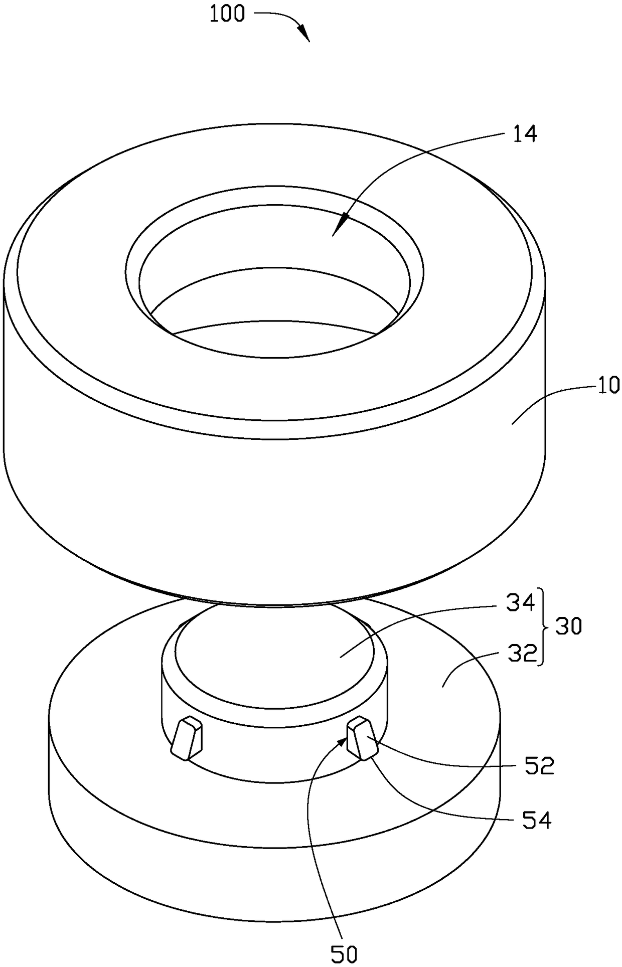 Coaxial assembly structure and assembly method thereof