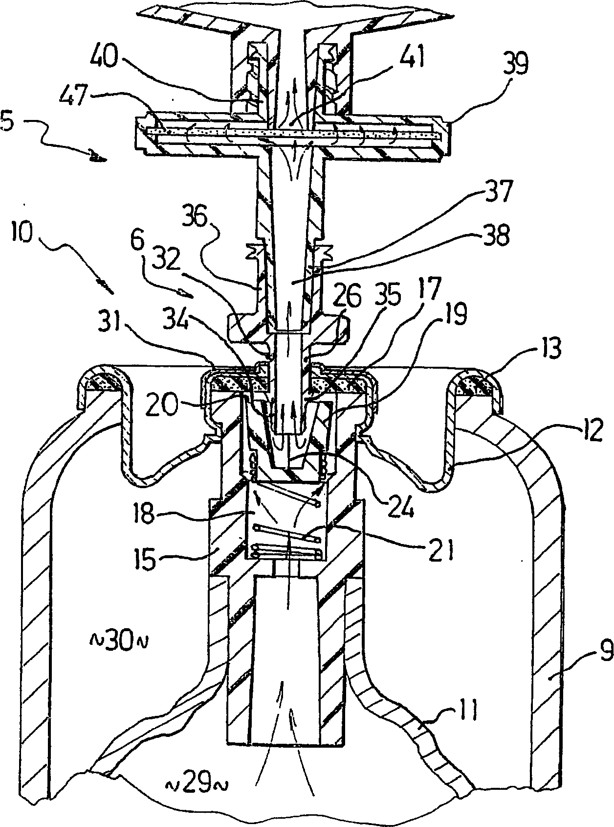 Device and procedure for the extemporaneous preparation of an individual quantity of sterile liquid