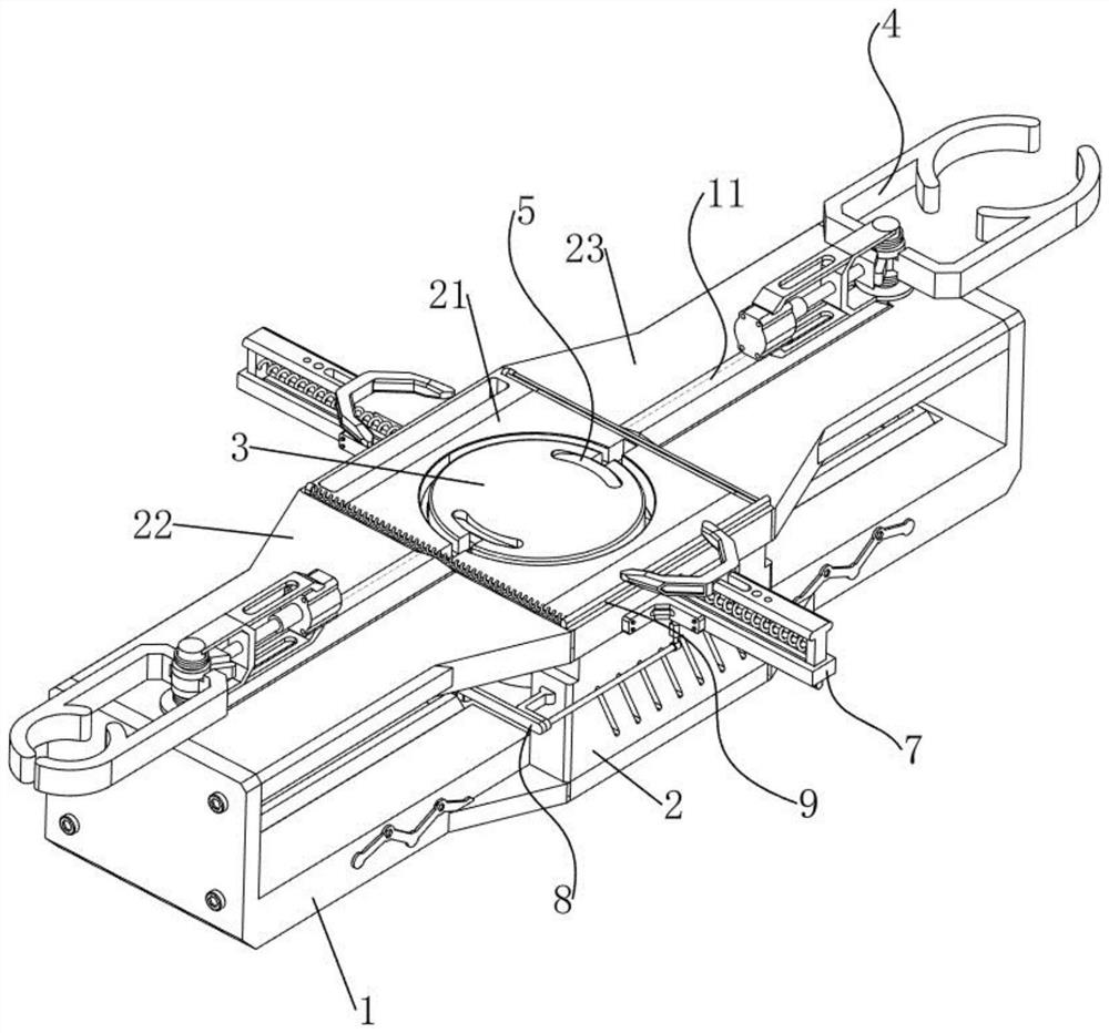 Tool arranged on press machine and used for forging wind power flange blank and punching through center hole