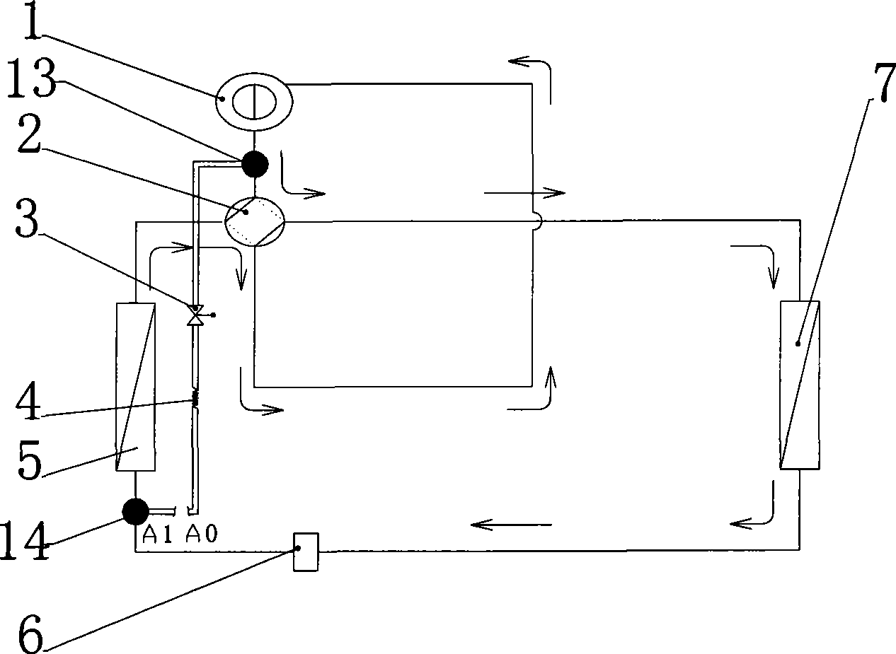 Air conditioner with defrosting loop device