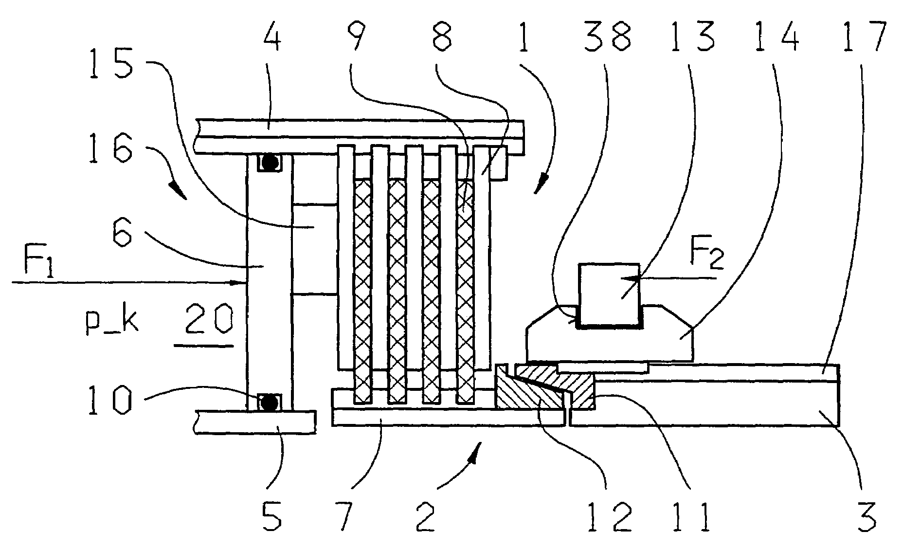 Automatic gearbox with a hydraulically actuated shifting element