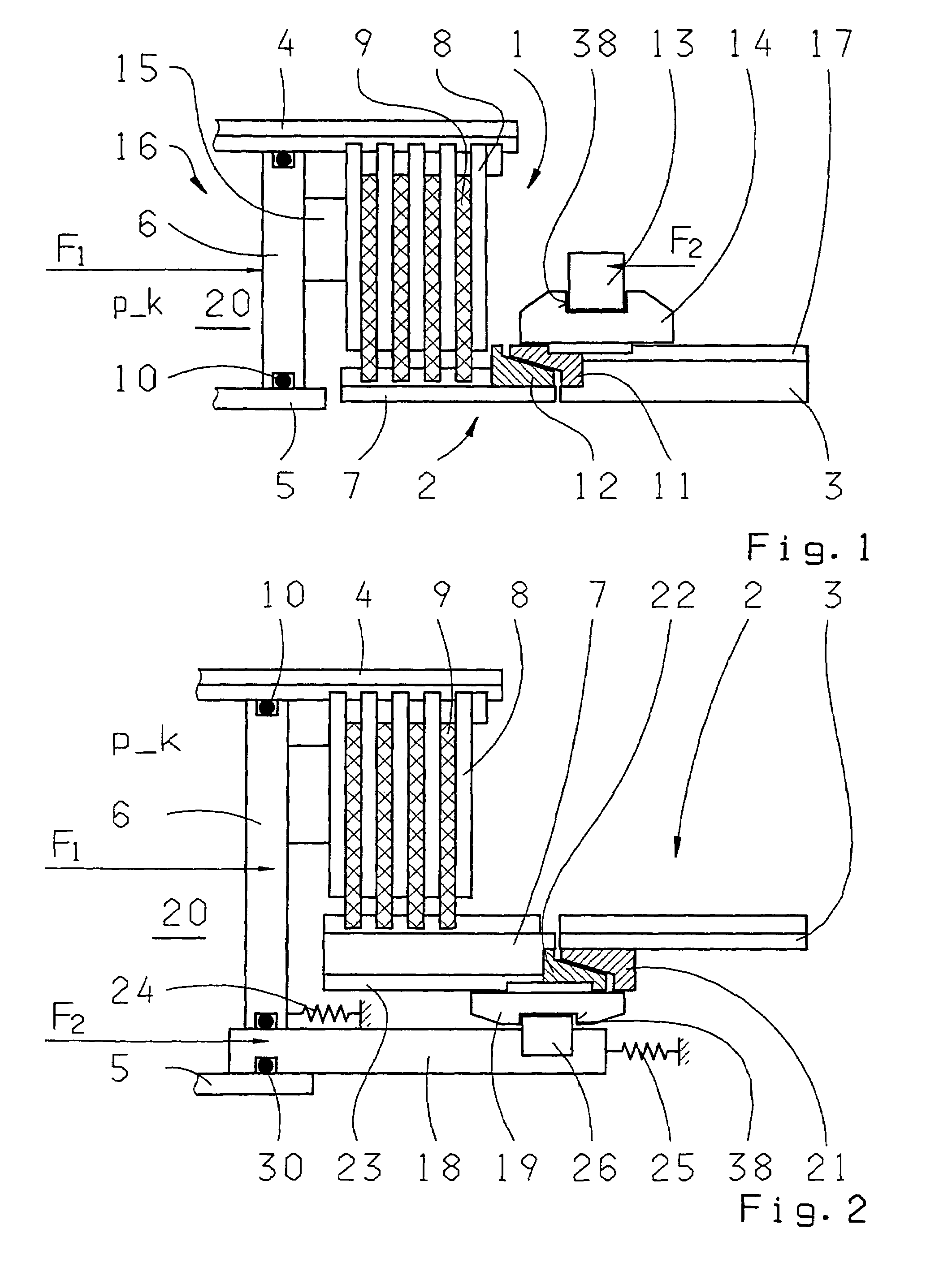 Automatic gearbox with a hydraulically actuated shifting element