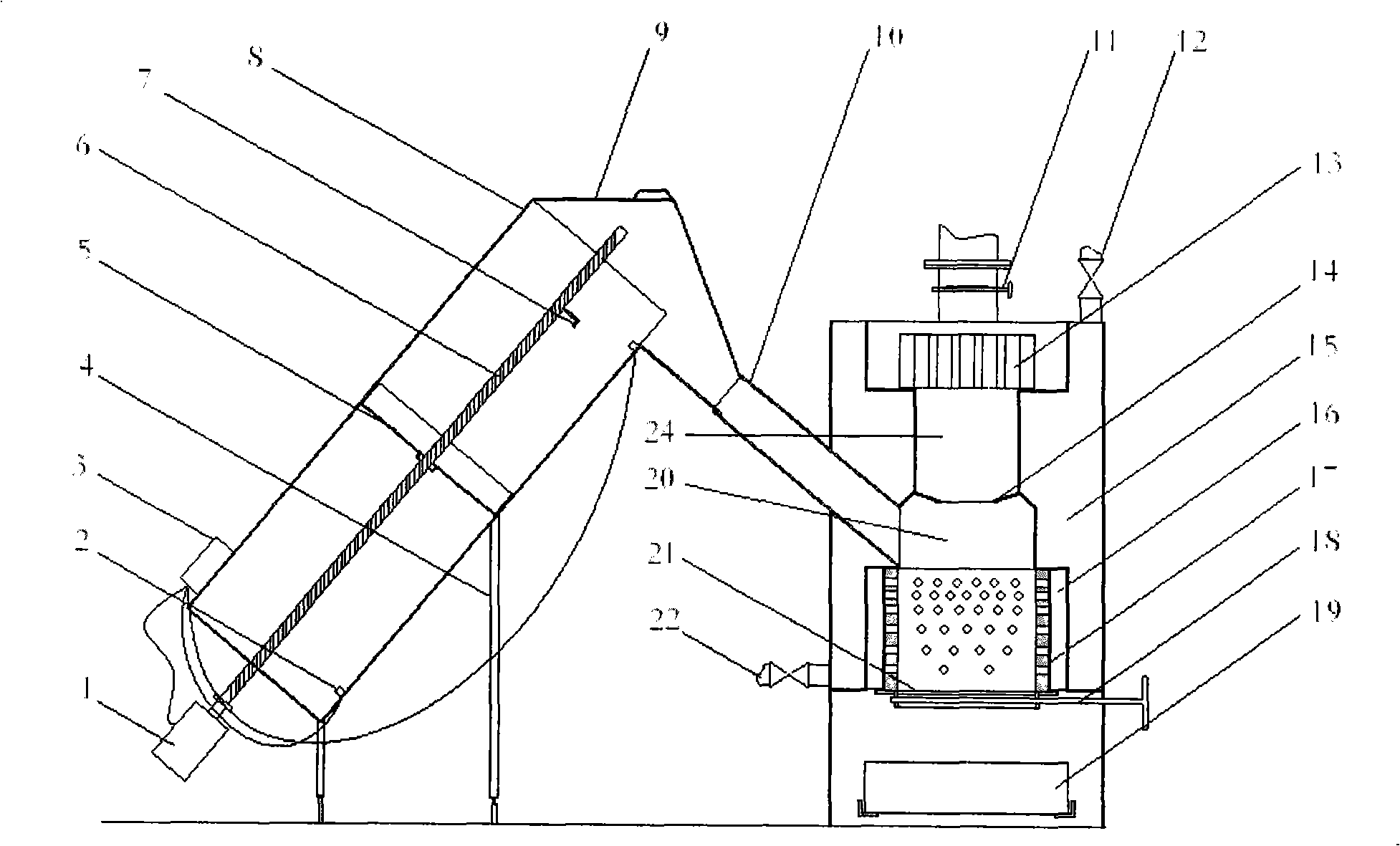 Civil heating stove for automatically feeding with stalk briquette as fuel