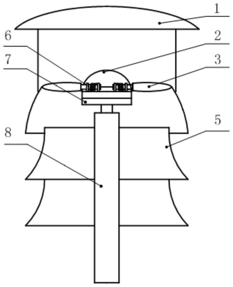 Adaptive variable pitch vertical axis wind turbine driving device and wind turbine