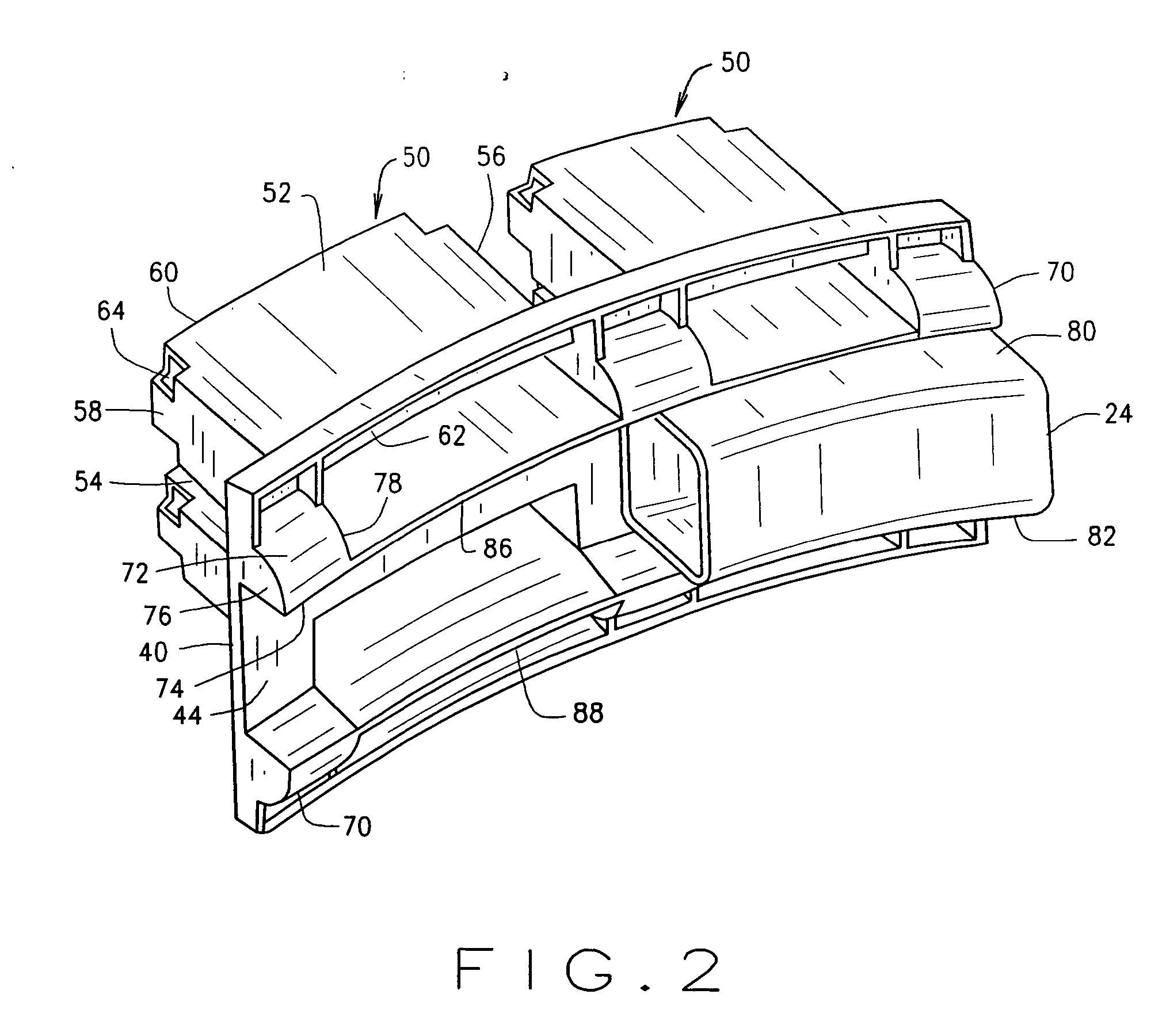 Bumper assembly including energy absorber with vertical translation crush lobes