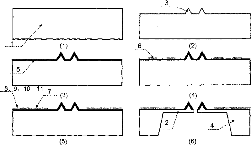 Compound cantilever beam needle point used for micro-nano microtechnique and manufacturing method thereof