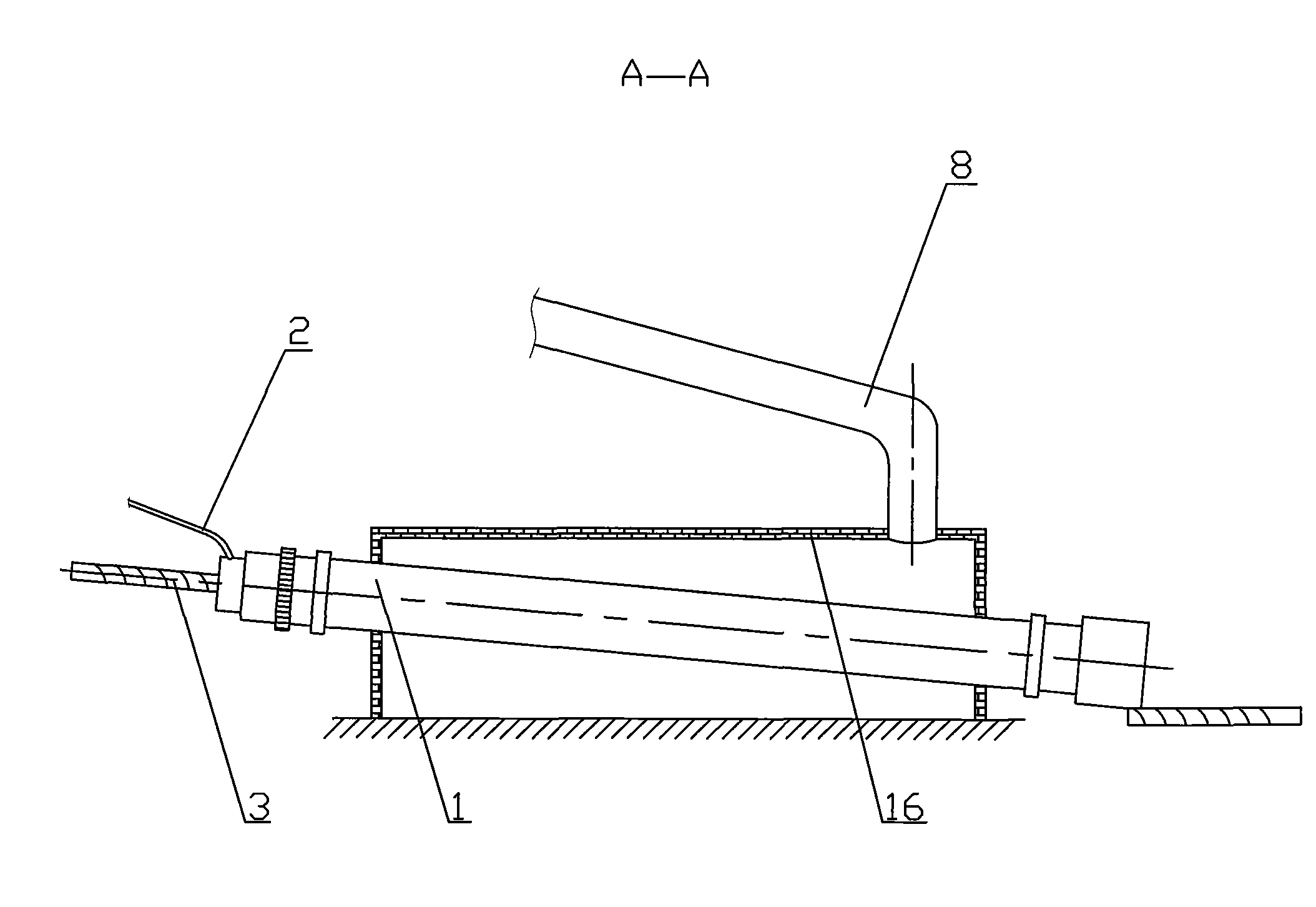 Energy-saving environment protection apparatus for drying and producing chemical gypsum powder by using tail gas