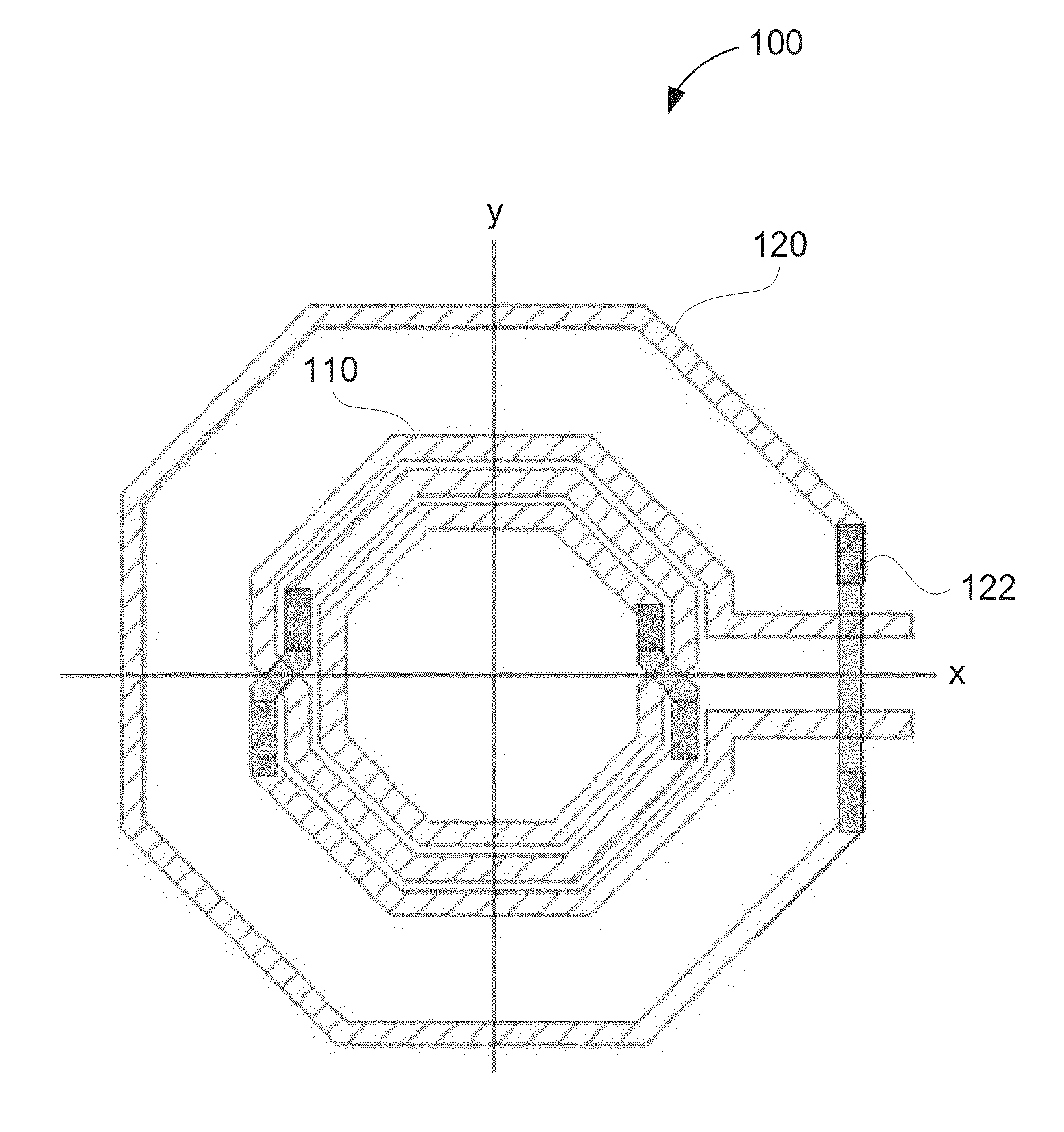 Effective magnetic shield for on-chip inductive structures