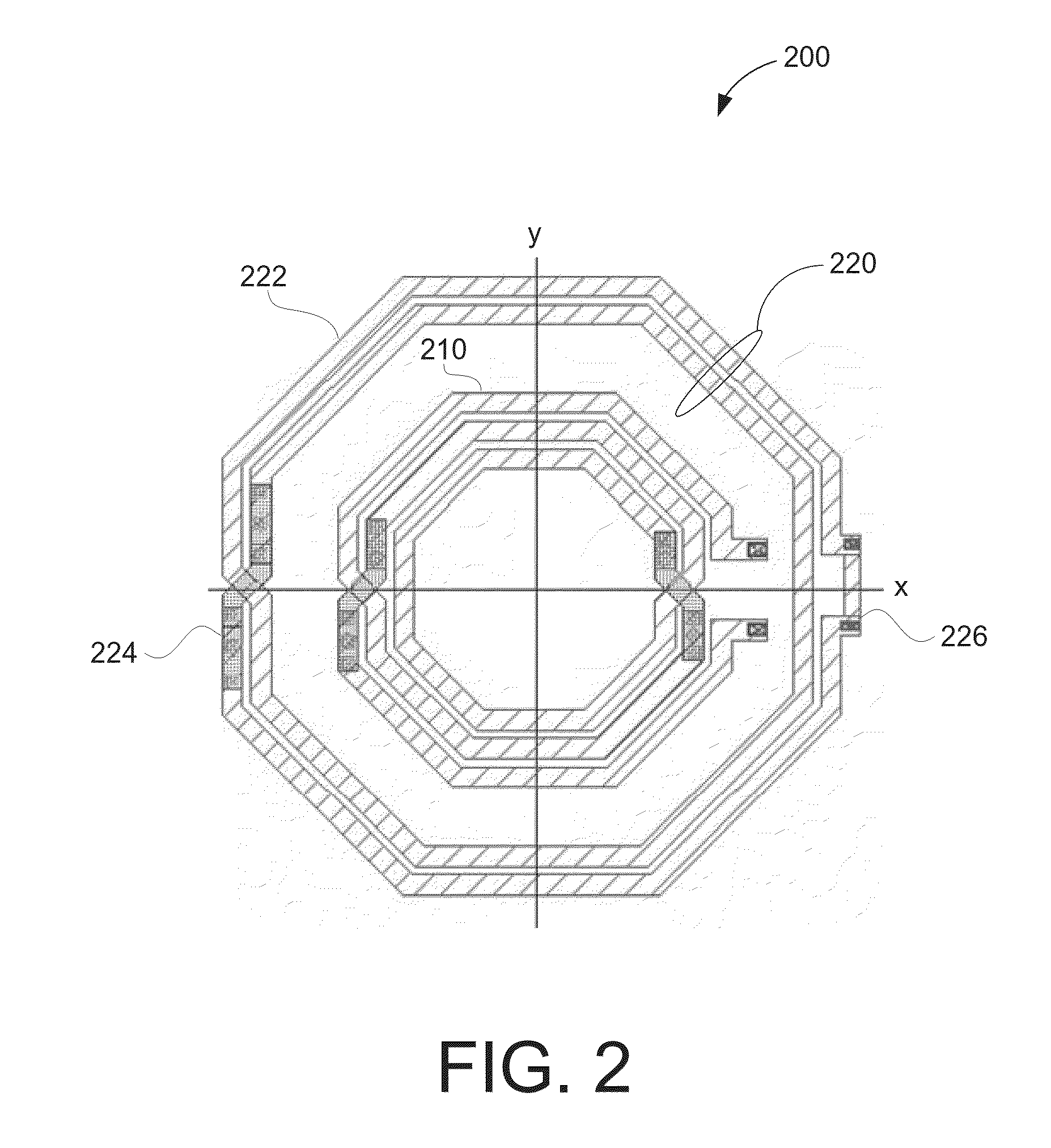 Effective magnetic shield for on-chip inductive structures