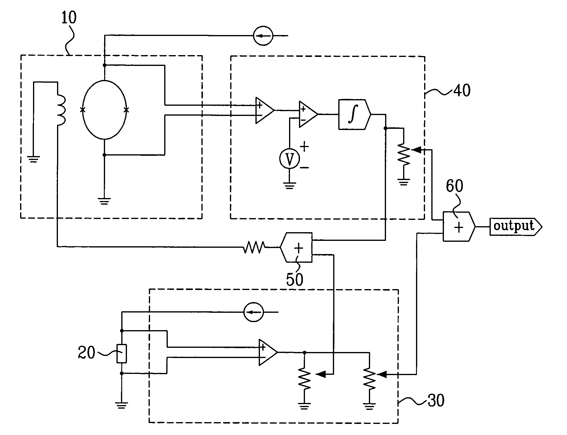 Squid sensor using auxiliary sensor