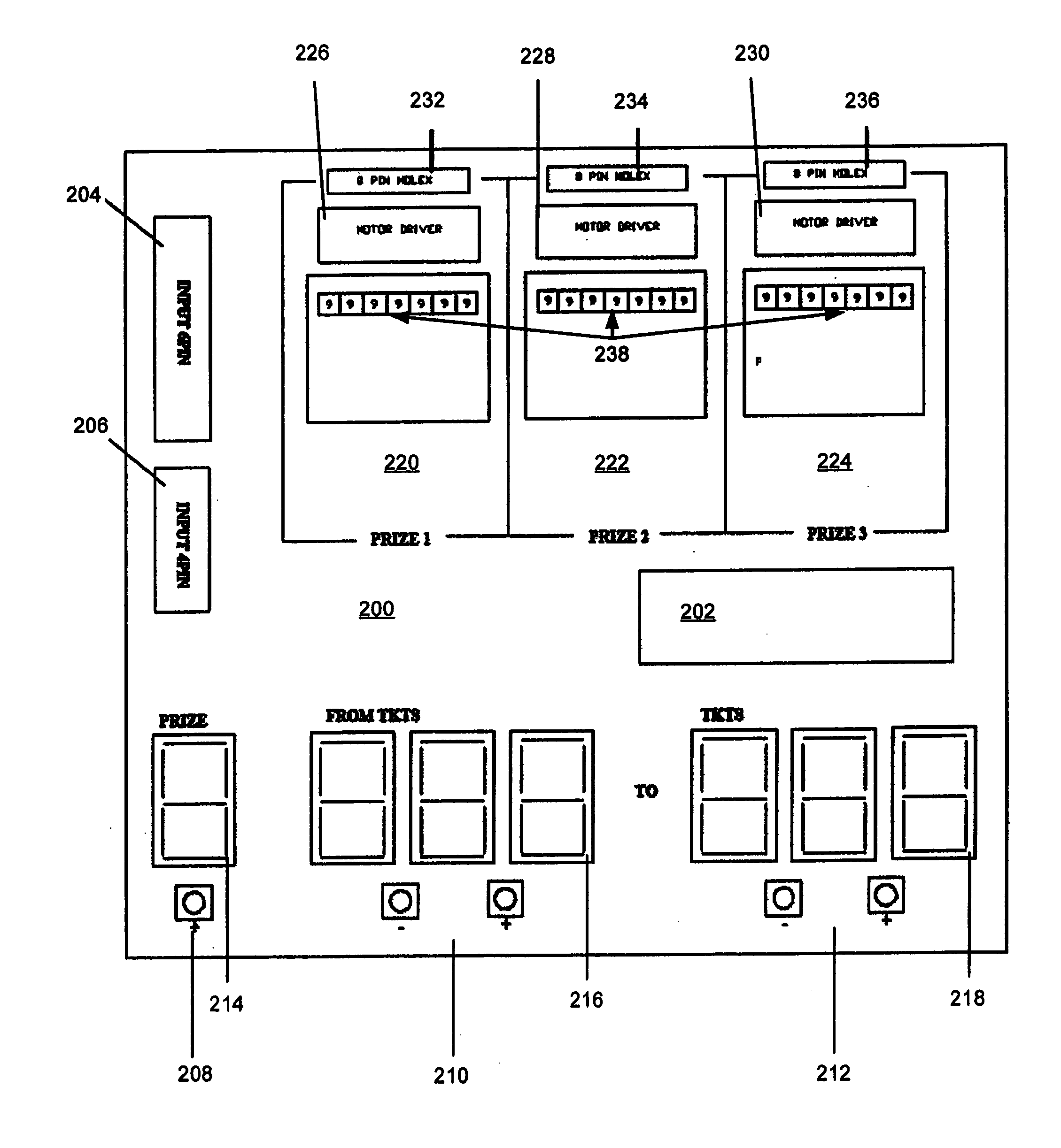 Prize dispensing device