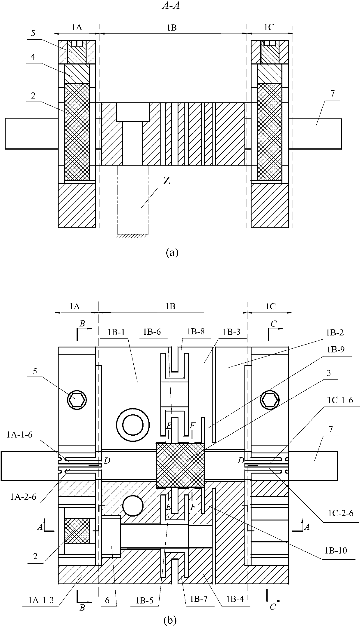 Structurally integrated piezoelectric inchworm linear motor