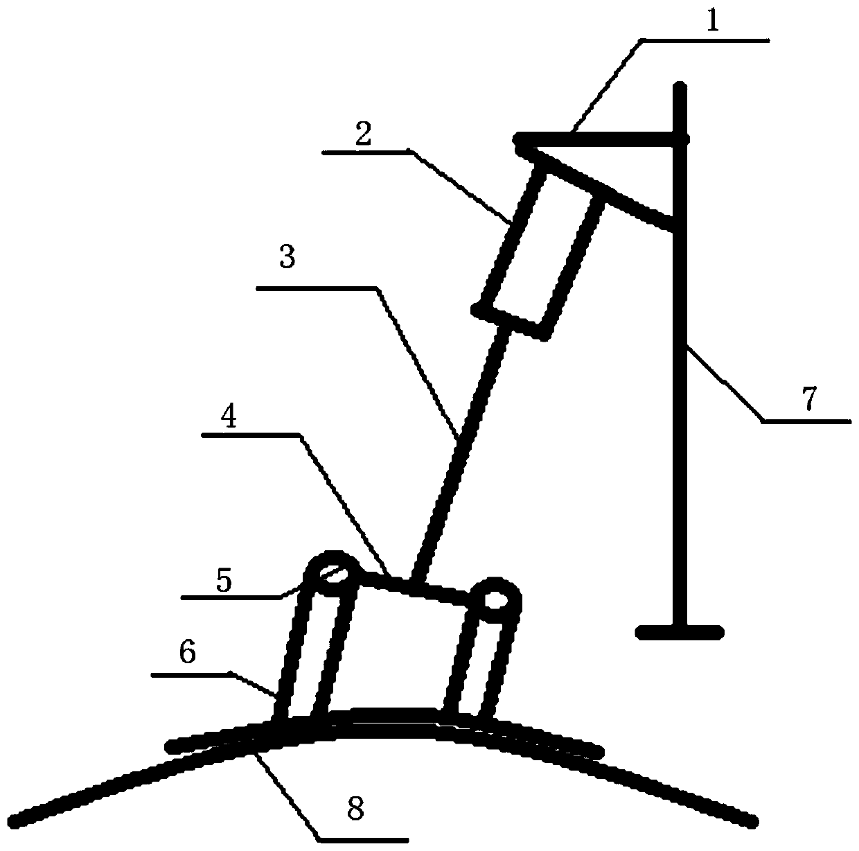 Device for ensuring position precision of radome test loading point