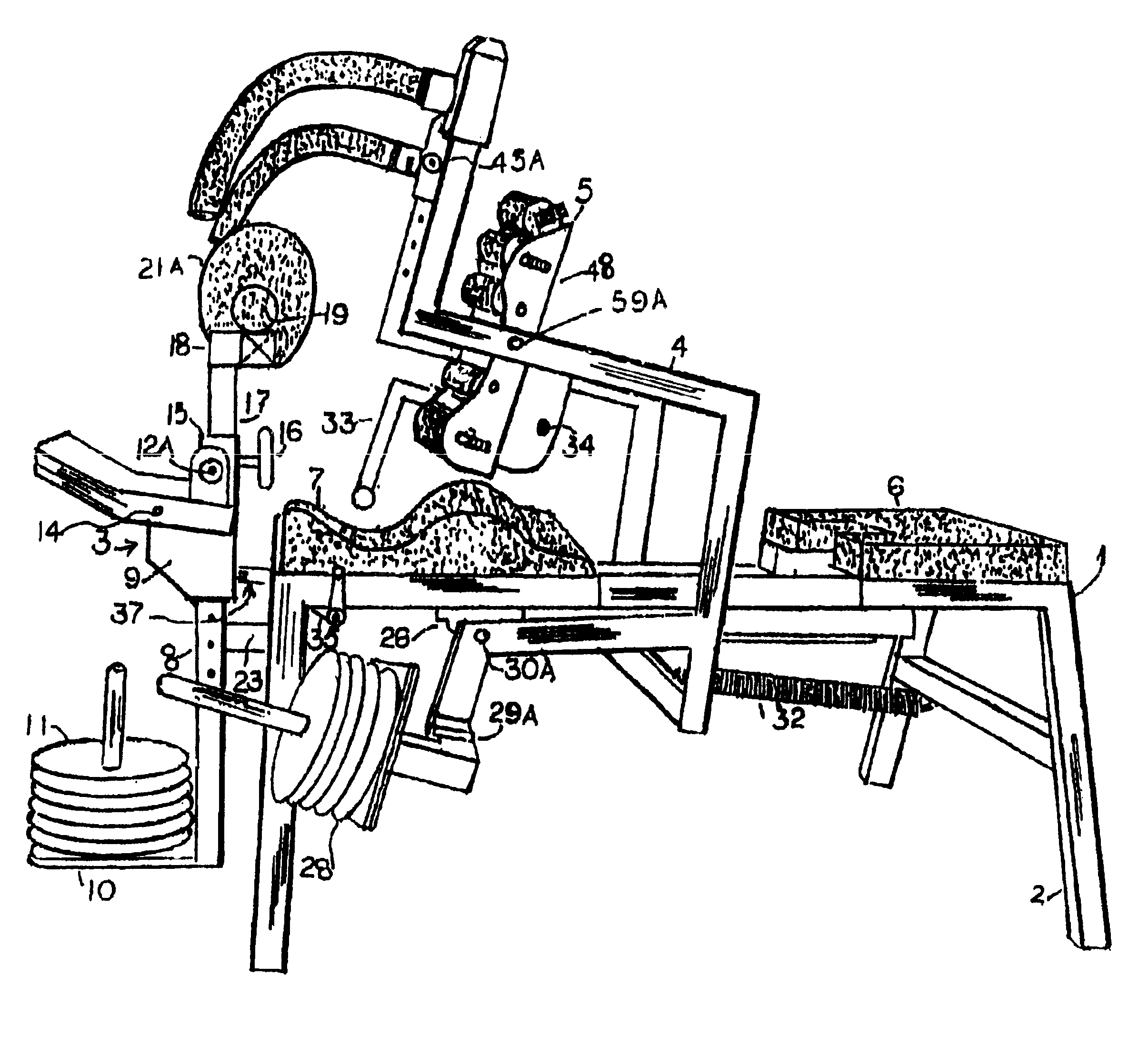 Combined therapeutic exercise apparatus for the back