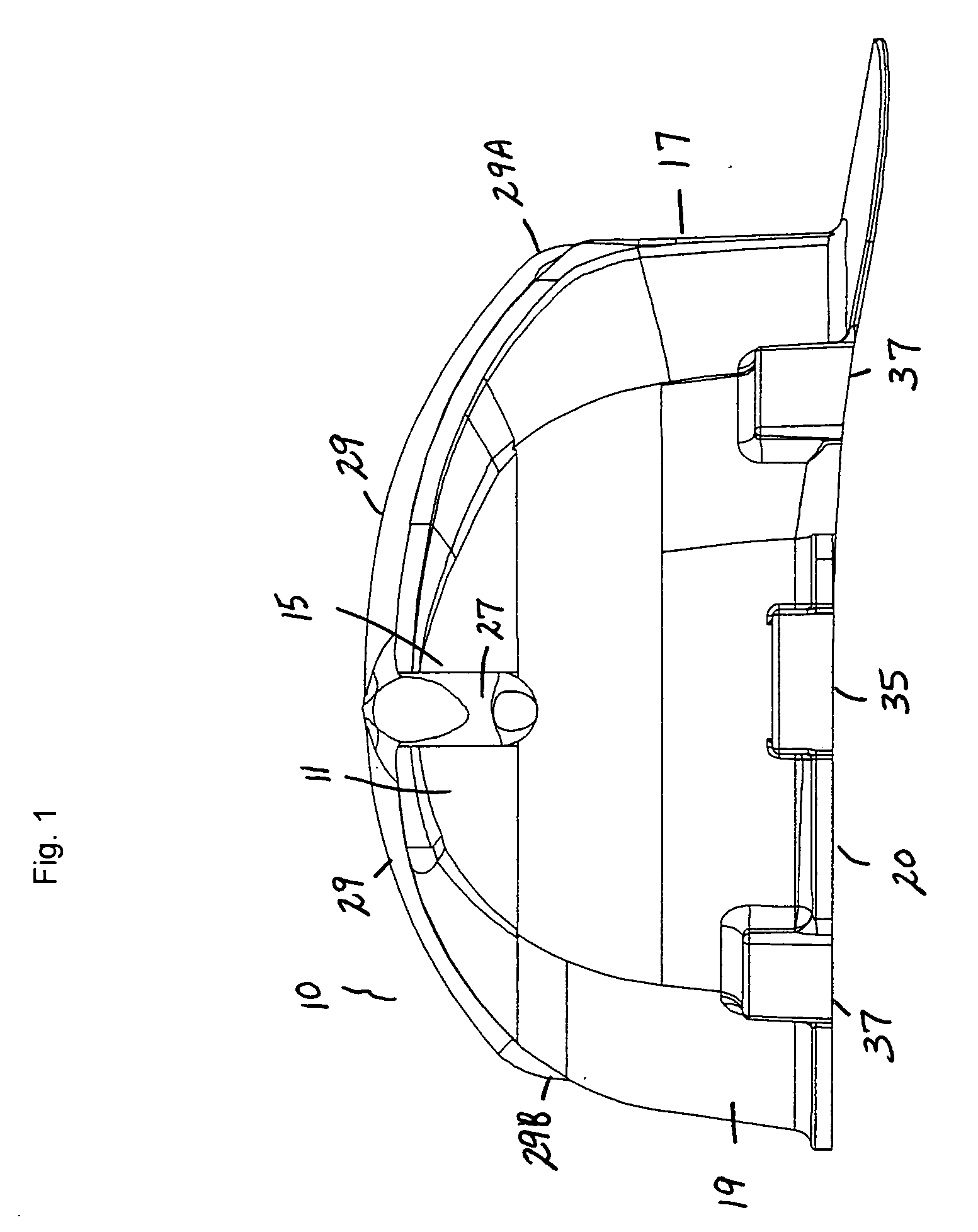 Low profile protective helmet