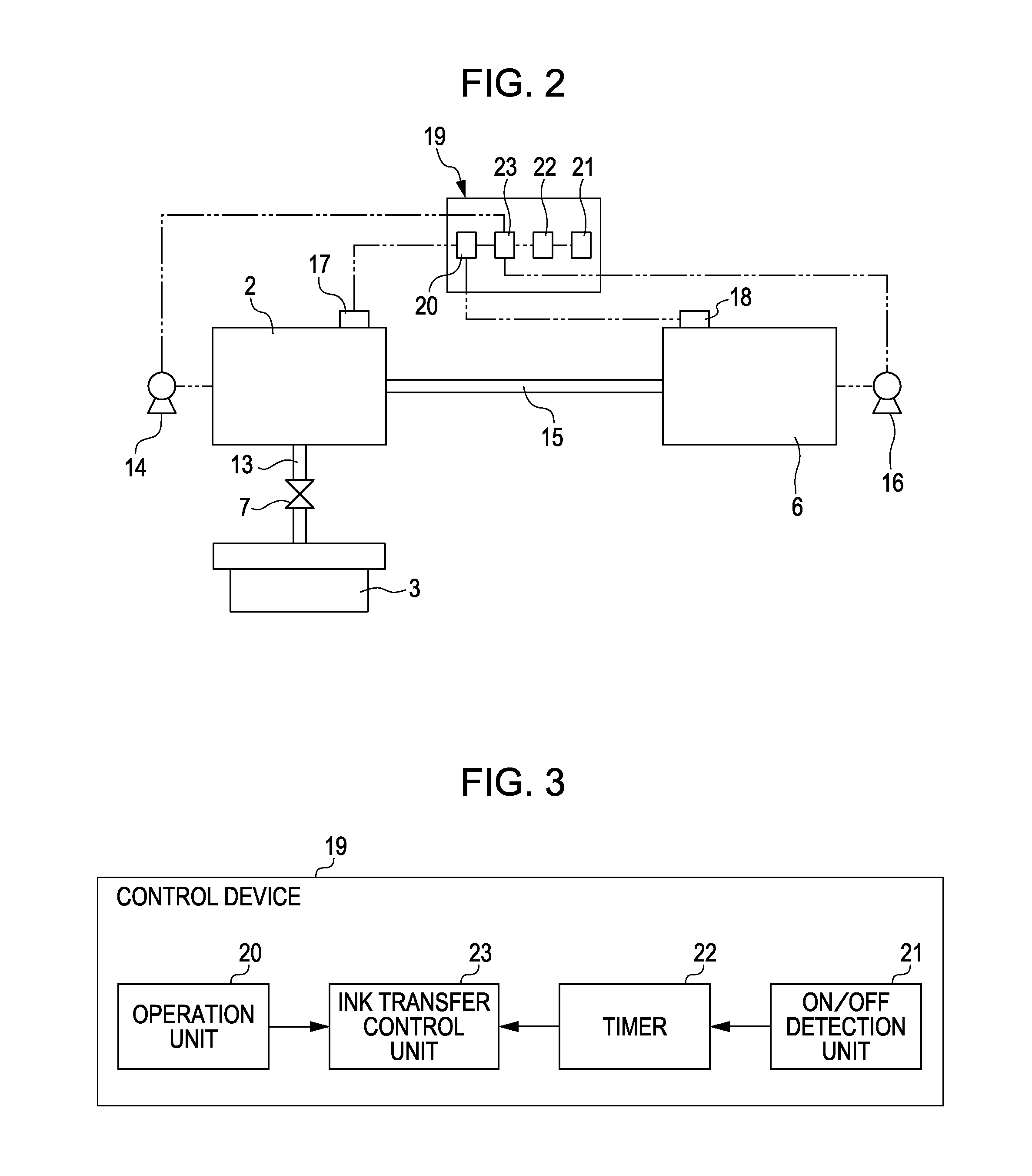 Liquid ejecting apparatus with two liquid tanks, wherein liquid is transferred to a tank of which residual amount of liquid is smaller from a tank of which residual amount of liquid is larger when the power is turned on