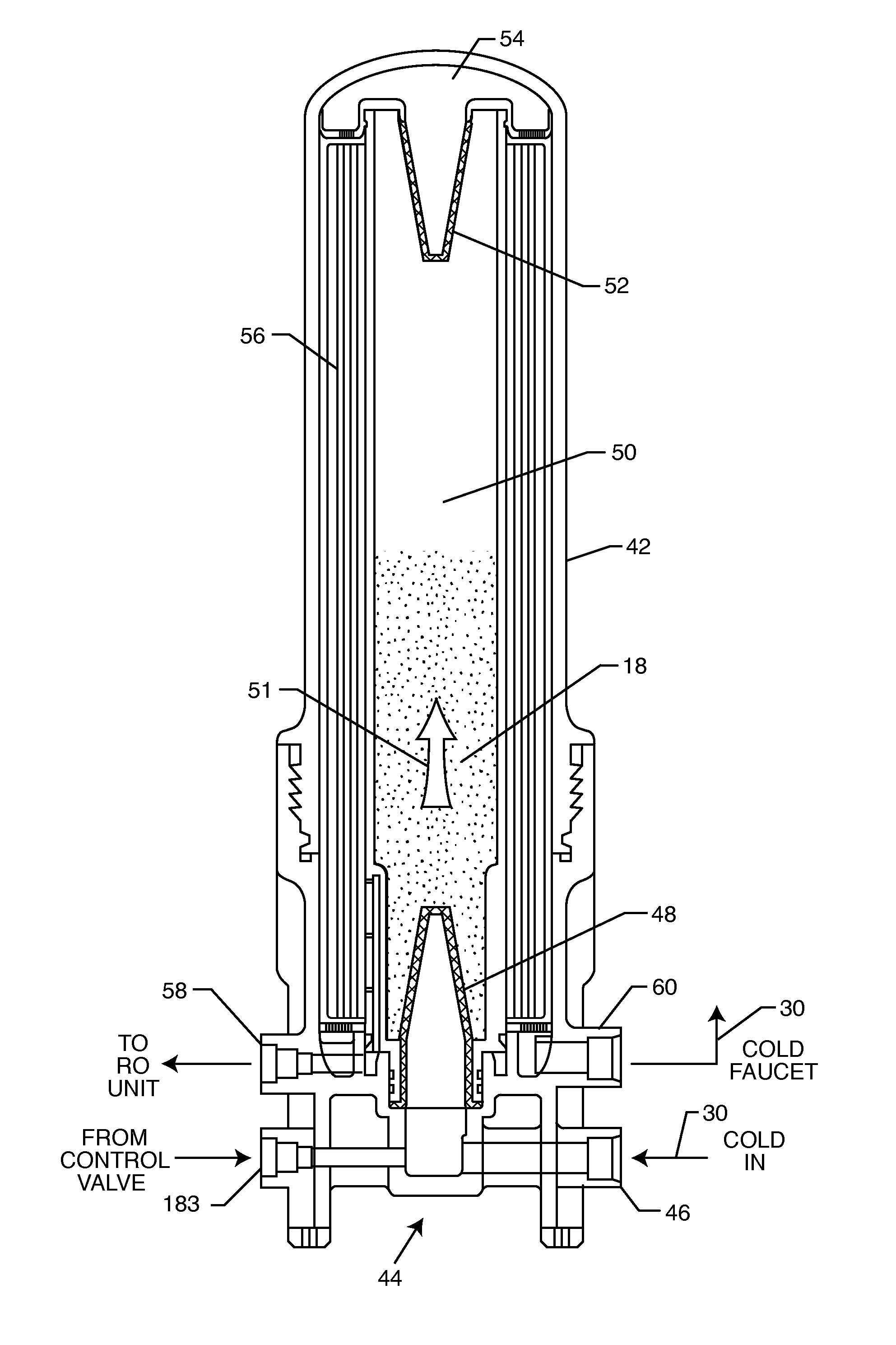 Drainless reverse osmosis water purification system