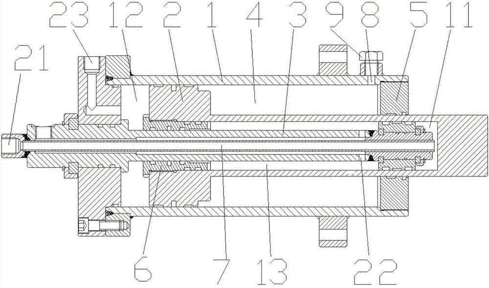 A double-acting fast hydraulic cylinder