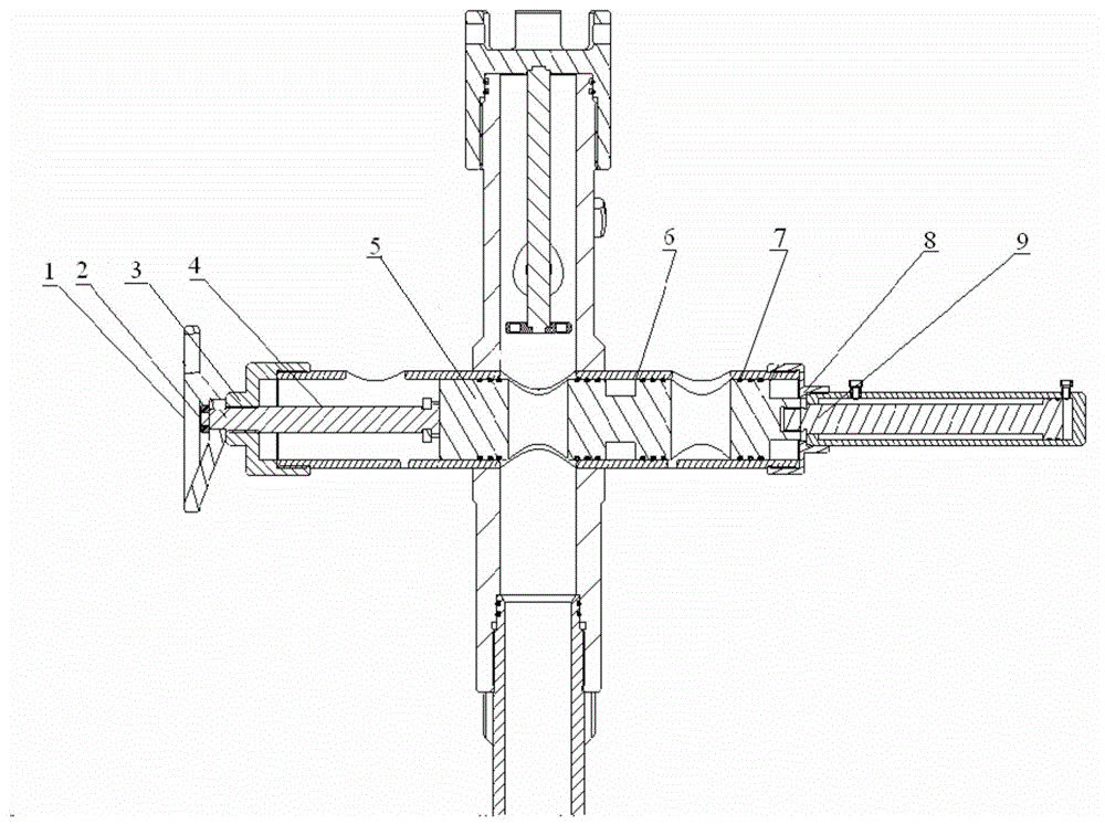 Pitching device for oil field staged fracturing