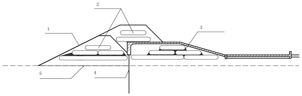 Cofferdam construction method combining film bag sand filling with steel sheet pile