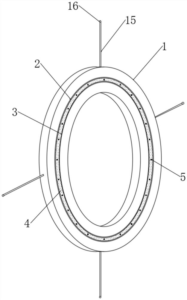 Self-repair flange gasket for pipeline connection