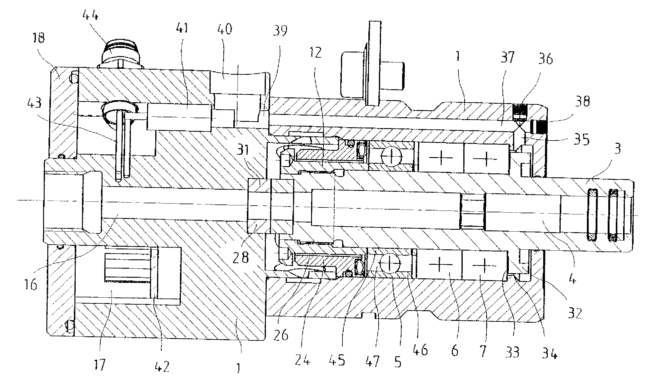 Rotary feed-through with leakage sensor