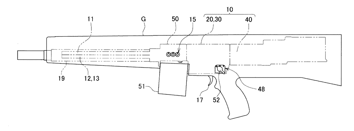 Sight adjustment device in simulation gun