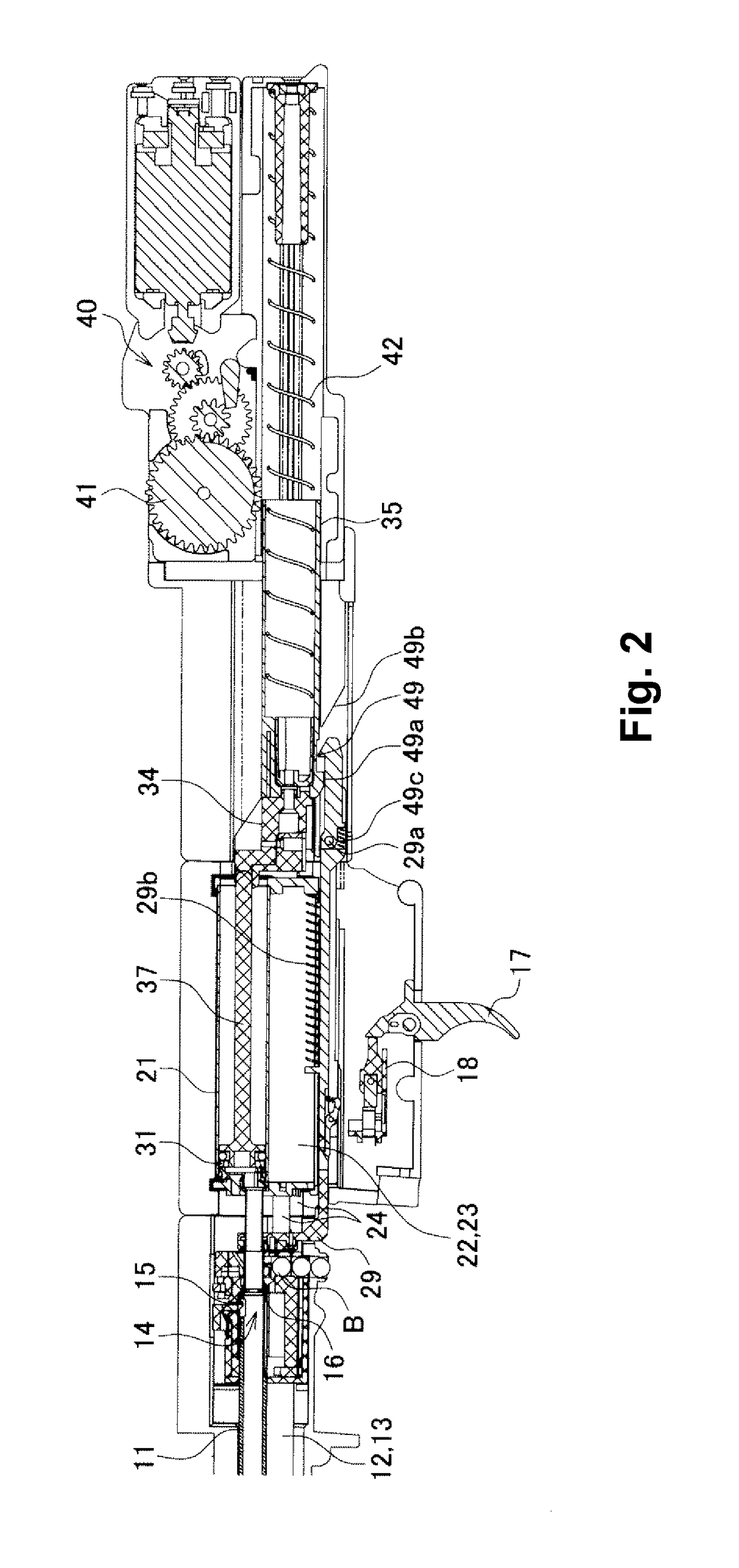 Sight adjustment device in simulation gun