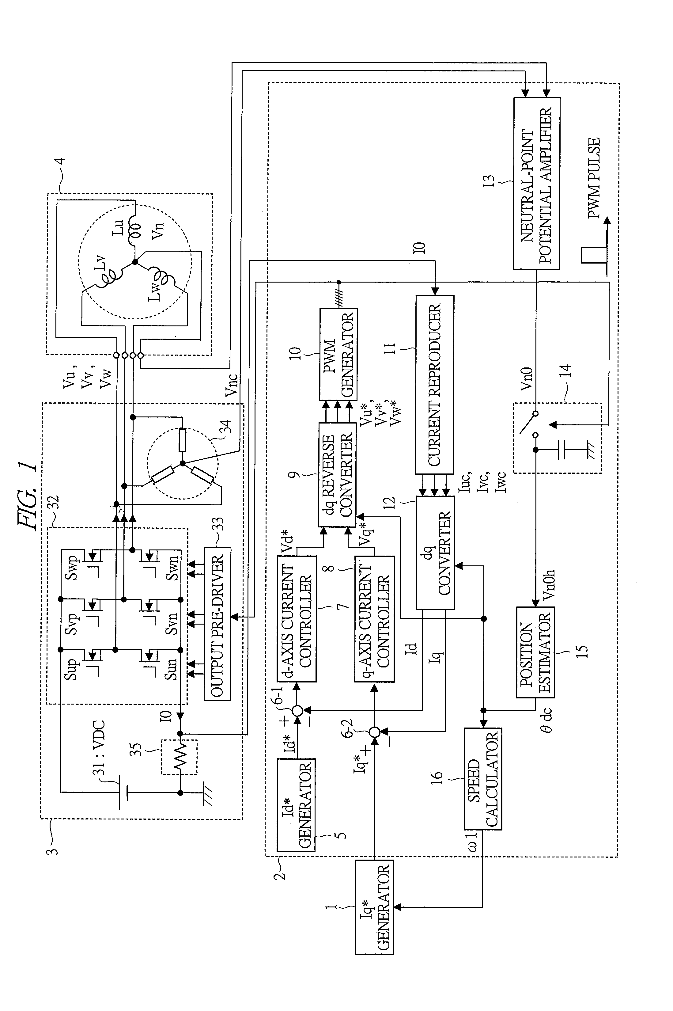 Drive system of synchronous motor