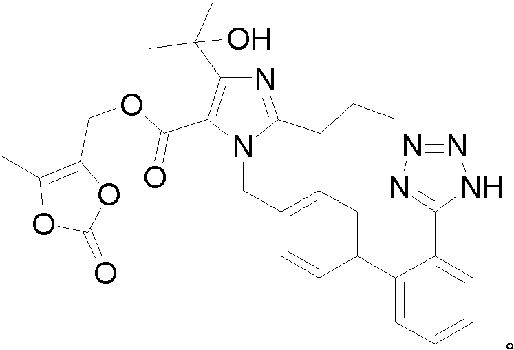 Method for preparing and purifying olmesartan intermediate