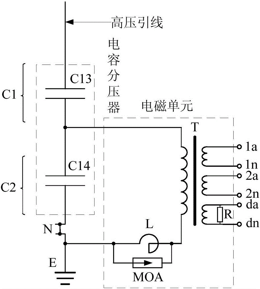 Capacitor voltage transformer (CVT) medium loss test method based on resonance feature