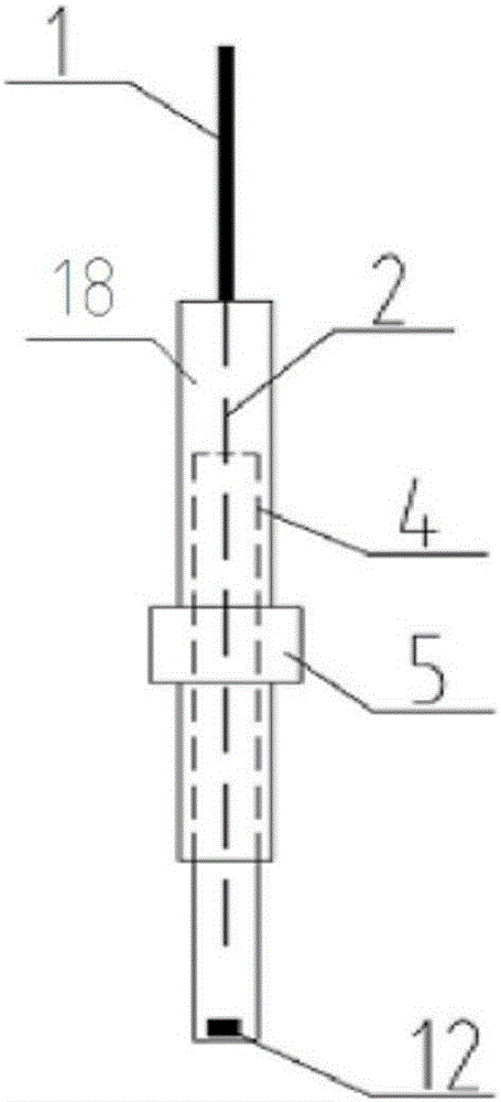 Sensor for measuring corrosion of outer wall of metal tube