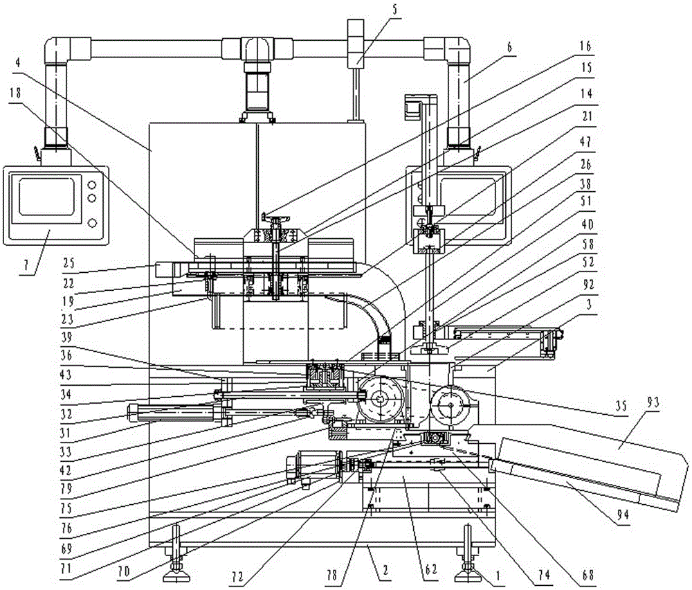 A kind of automatic piston ring trimming machine