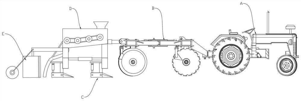 Agricultural machine with soil turning, furrowing, seeding, and soil covering functions