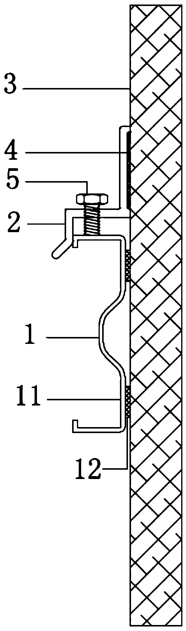 Dry hanging type wallboard installation structure