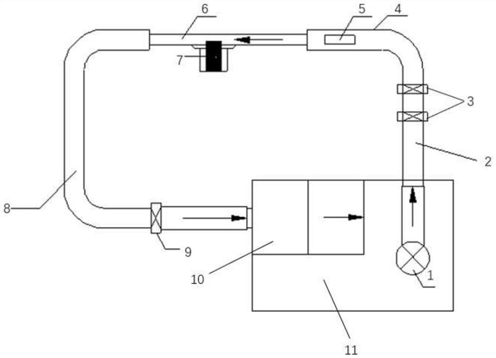 Indoor performance test method for applying gravel polymer porous material to sponge city