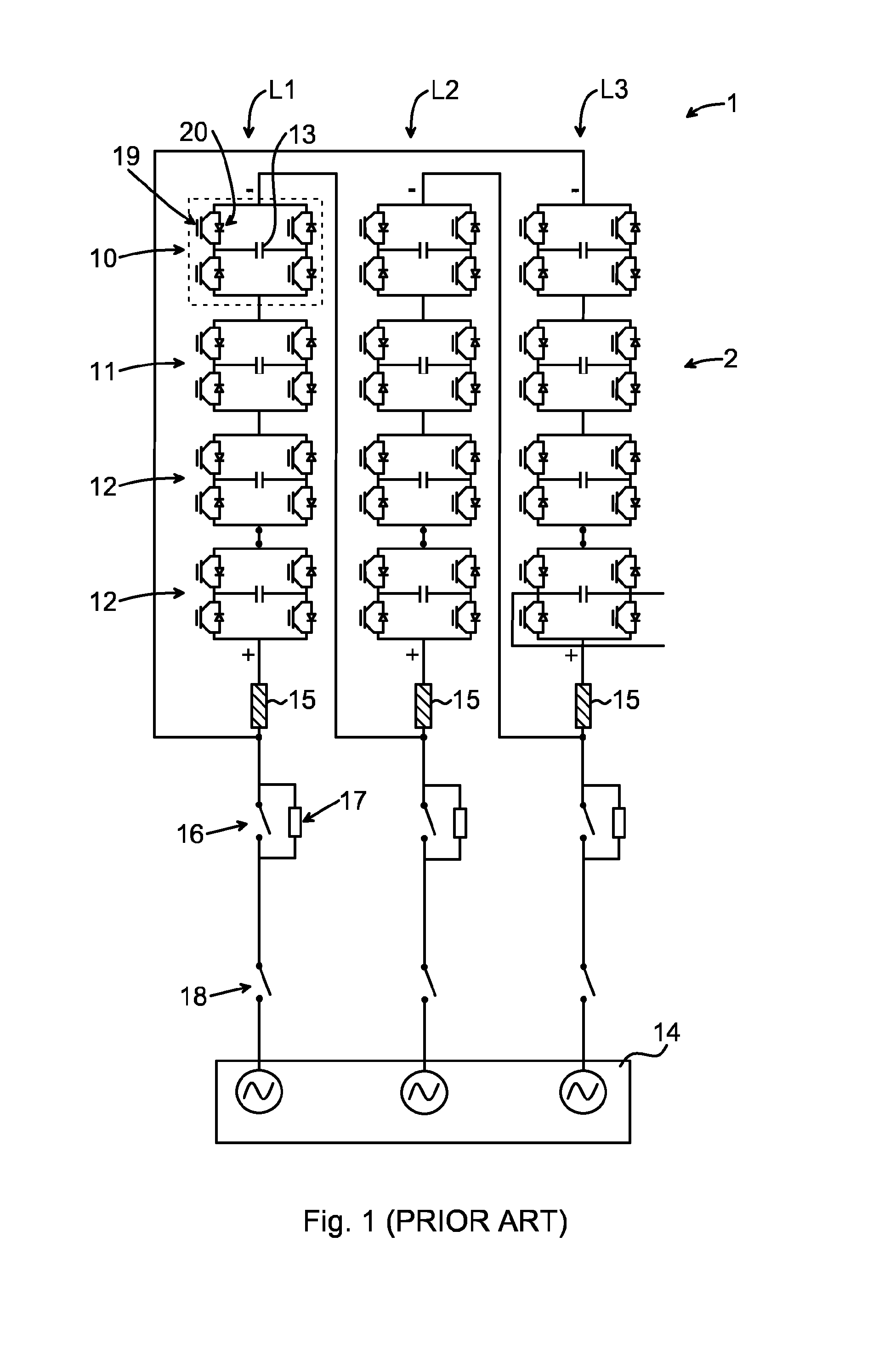 Method For Energizing A Chain-Link Converter, Controller, Computer Programs And Computer Program Products