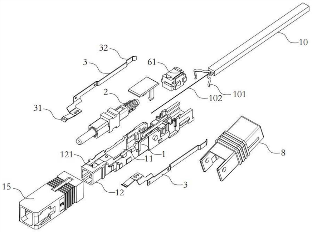 Photoelectric composite connector and device with same