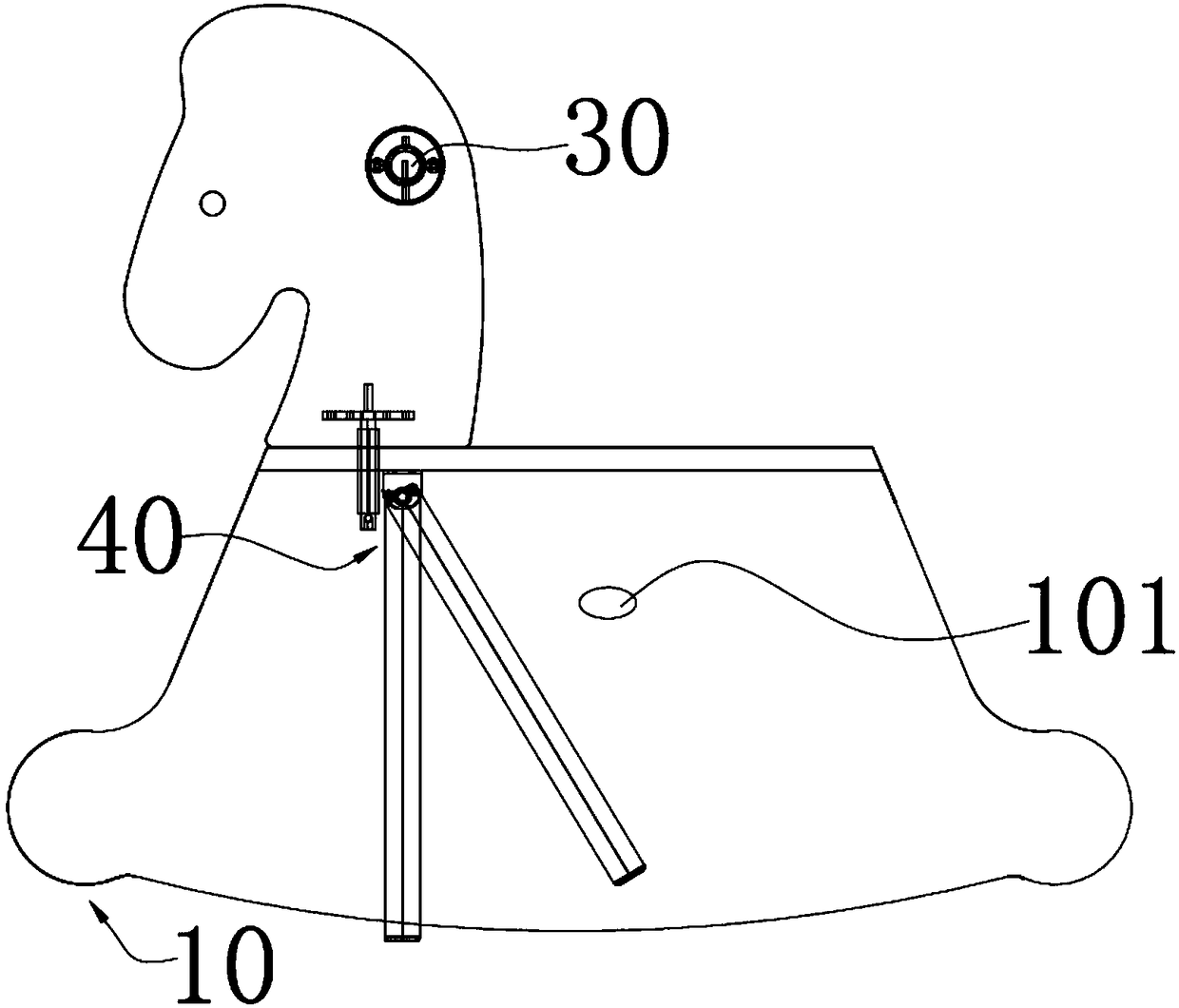 Advancing fitness wooden horse and fitness method of fitness wooden horse