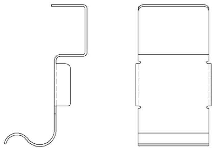 Combined brake block elastic clamp springs used for brake blocks in automobile brake calipers