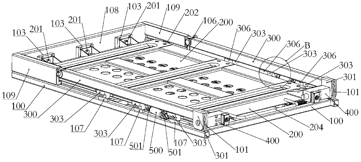 Quick-change device for power battery system of electric automobile and battery pack