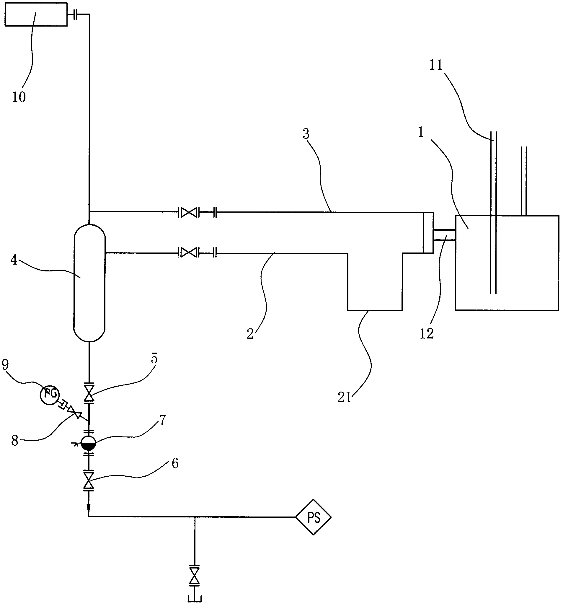 Sample pretreatment system of magnetic mechanical oxygen analyzer