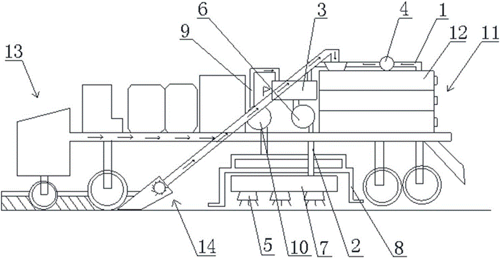 A kind of asphalt fume recycling device for road surface heat recycler