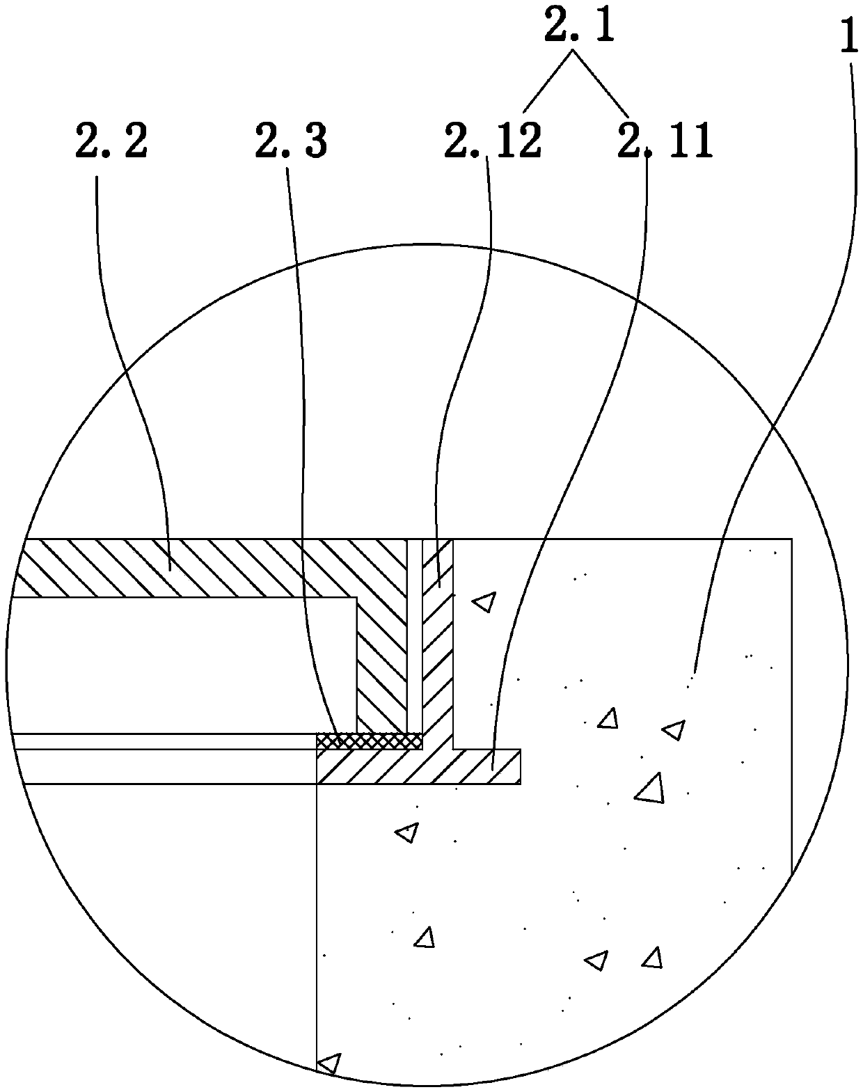 A cable well structure