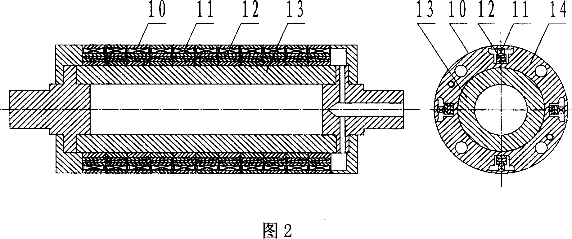 Split plate profile instrument with piezomagnetic internal pores