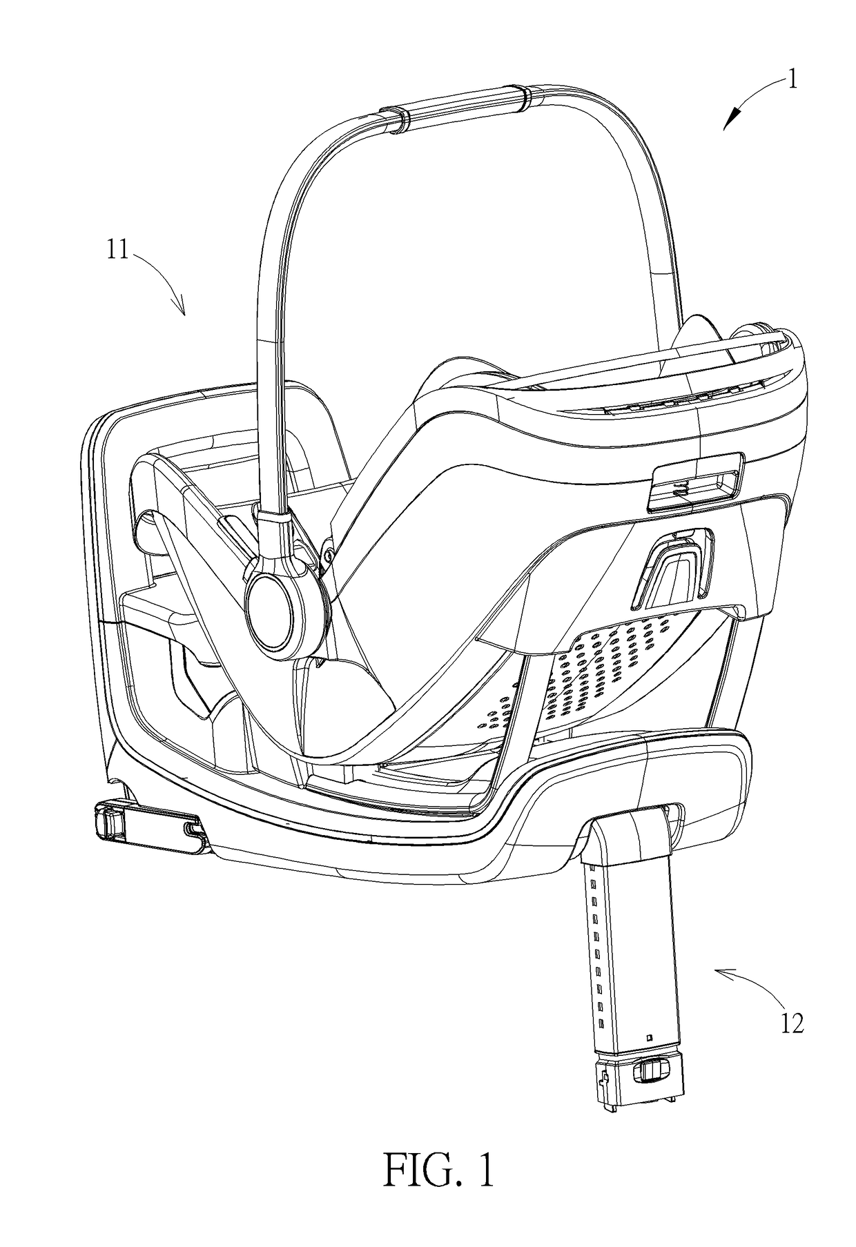 Load leg and child safety seat assembly therewith