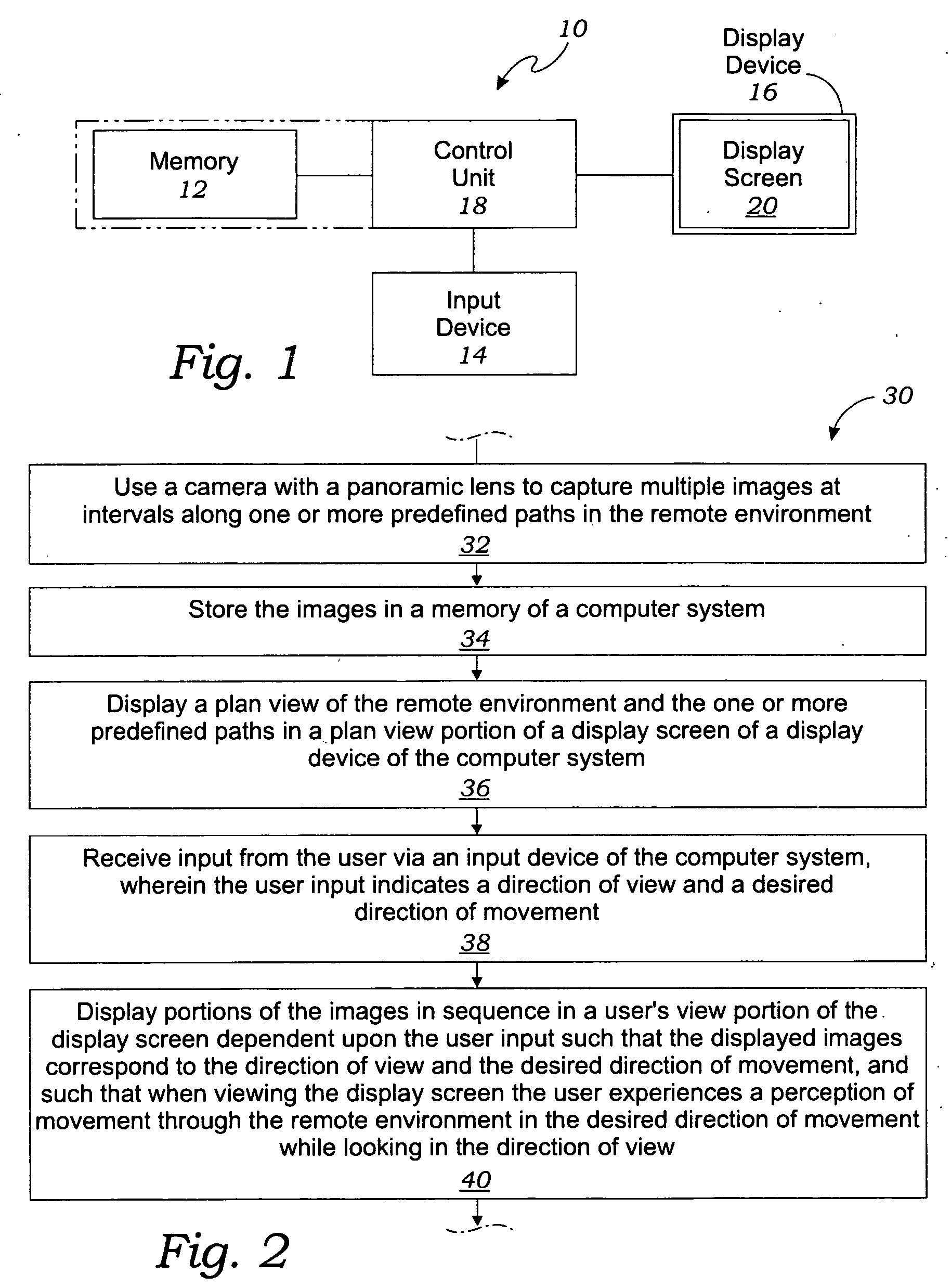 Methods for simulating movement of a computer user through a remote environment