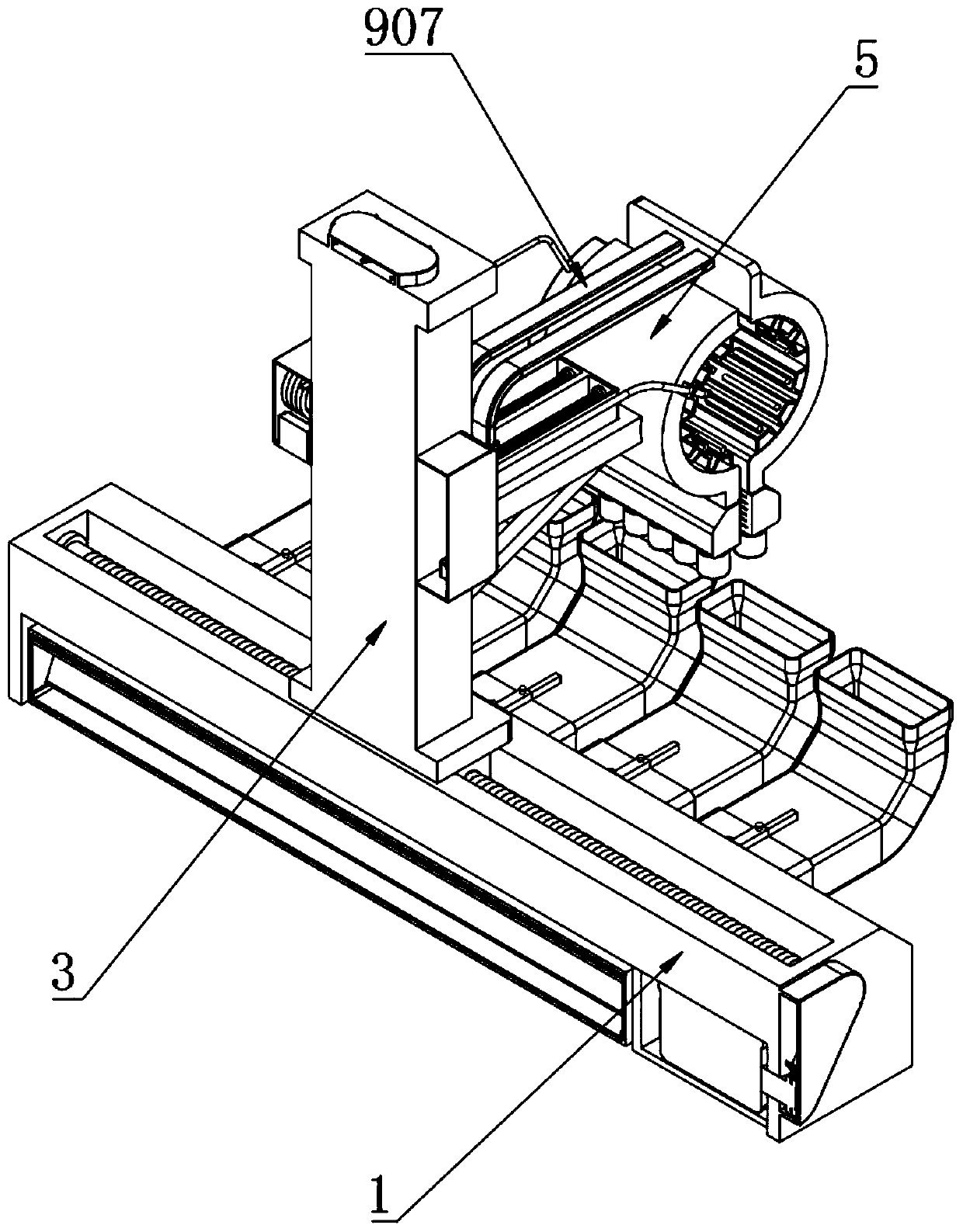 Efficient cleaning device for shaft mechanical part machining and manufacturing