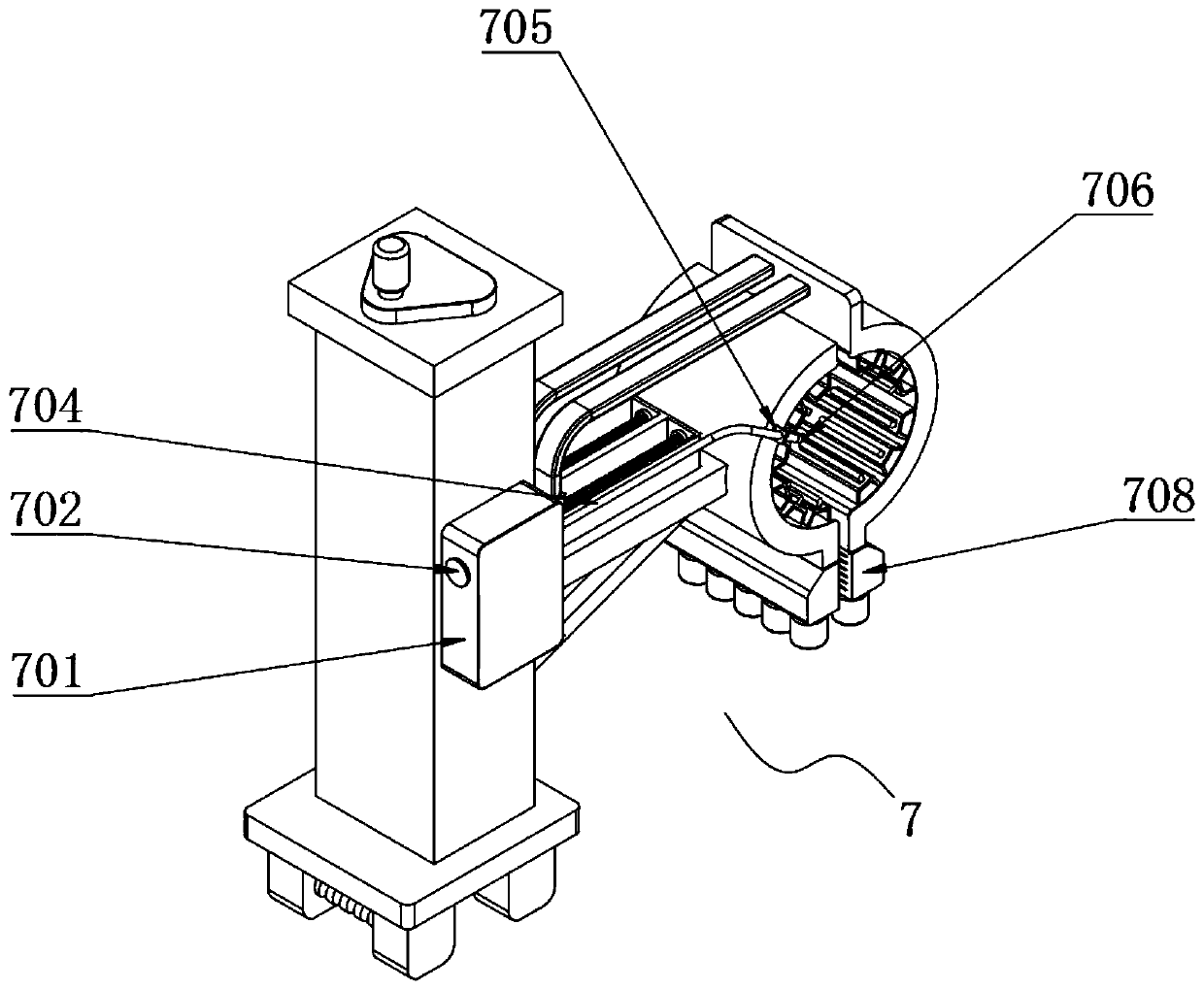 Efficient cleaning device for shaft mechanical part machining and manufacturing